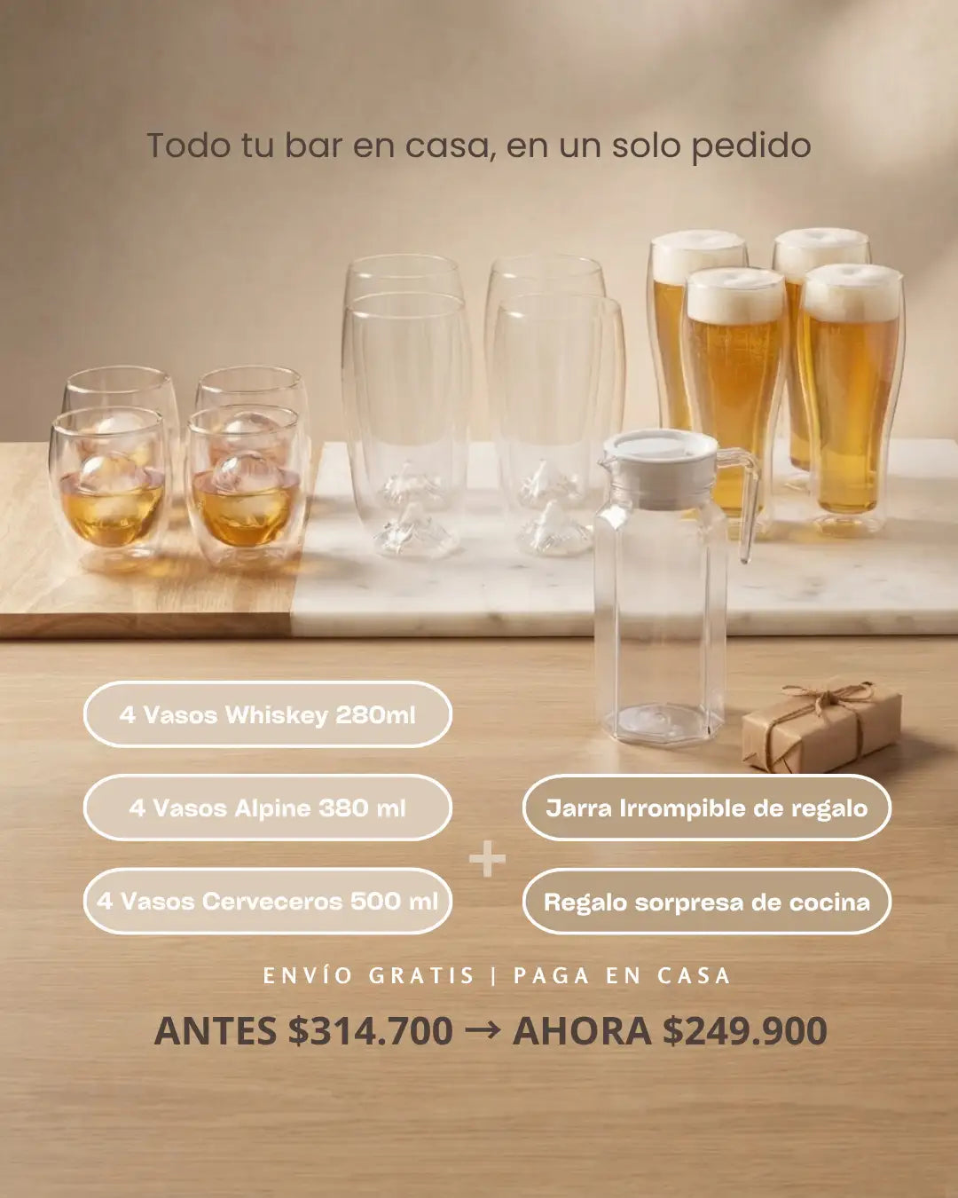 Combo Todo Tu Bar En Casa