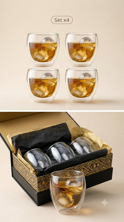 Vaso Doble Pared Set X4 250 ML